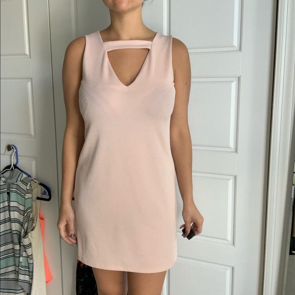 Cut out detail shirt dress